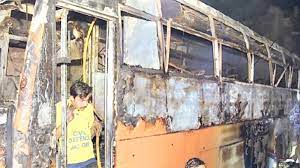 राजस्थान के जालोर में बस में आग लगी, 6 लोग जिंदा जले, 36 झुलसे