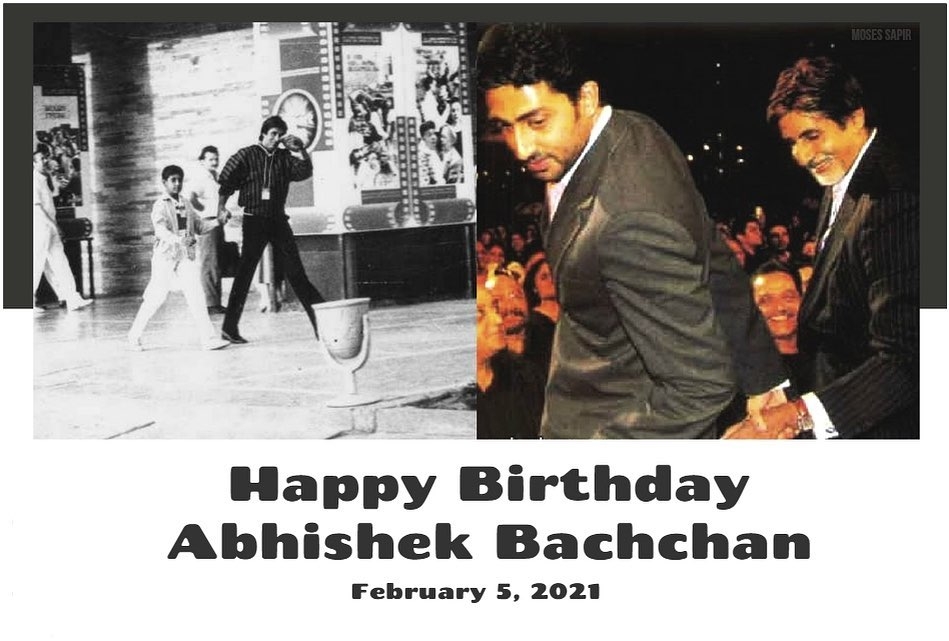 अमिताभ बच्चन ने अपने बेटे अभिषेक को जन्मदिन की बधाई दी