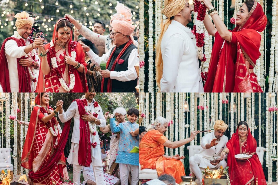 दीया मिर्जा ने साझा कीं शादी की अनदेखी तस्वीरें