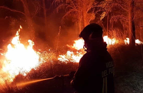 इटली के जंगल की आग से प्रभावित सार्डिनिया में आपातकाल की घोषणा