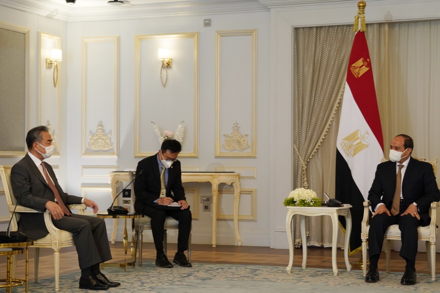 मिस्र के राष्ट्रपति ने वांग यी से मुलाकात की