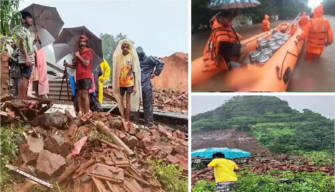 महाराष्ट्र: रायगढ़ में लैंडस्लाइड के बाद दबे थे 85 लोग, अब तक 53 शव निकाले गए