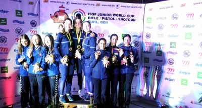 सुहल जूनियर विश्व कप में स्कीट महिला टीम ने कांस्य पदक जीता